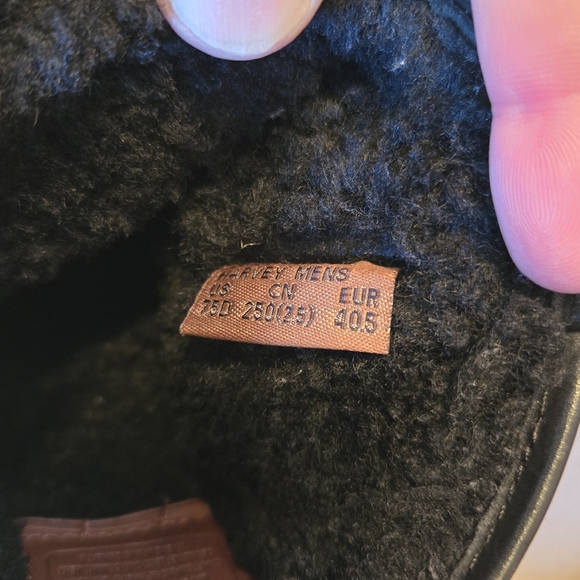 Coach Authentic Harvey Mens 7.5D Black Leather Shearling Lined Ankle Boots - Picture 8 of 15